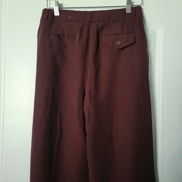 A New Day Size 6 Dark Chocolate Brown Wide Leg Dress Pant - Picture 3 of 5